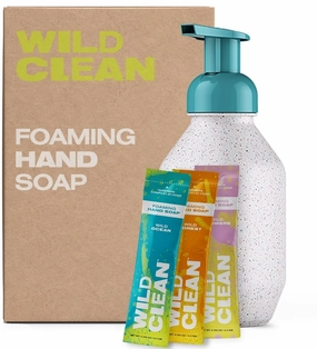 Hand Soap Starter Kit - 1 Refillable Hand Soap Container   3 Powder Refills, Variety Scents, Eco-Friendly Products & Cleaning Supplies, 3 x 11 Fl oz Bottles (33 FL oz total)