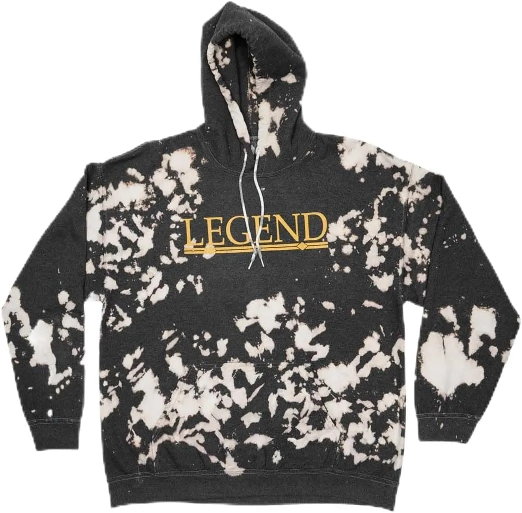 Hard Rock Unisex Bob Marley Hoodie Bleach Washed Black