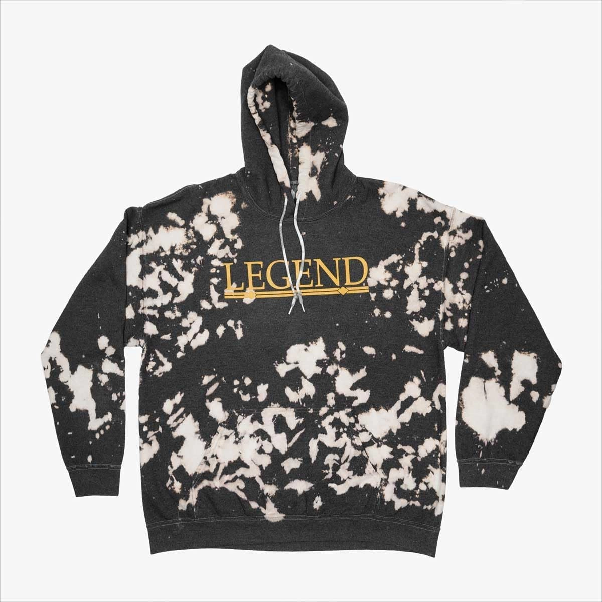 Hard Rock Unisex Bob Marley Hoodie Bleach Washed Black