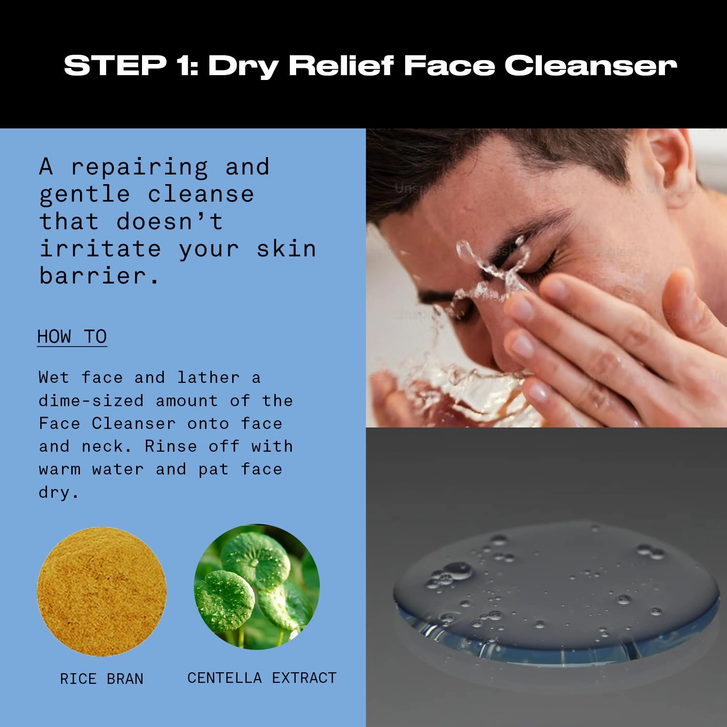 Hawthorne Men's Dry Relief Skincare Set. Ultra Moisturizing Face Cleanser and Lotion For Dry, Sensitive Skin. Calming, Natural Ingredients. Sulfate Free, Paraben Free, Phthalate Free. 4 Fl. Oz. Each.