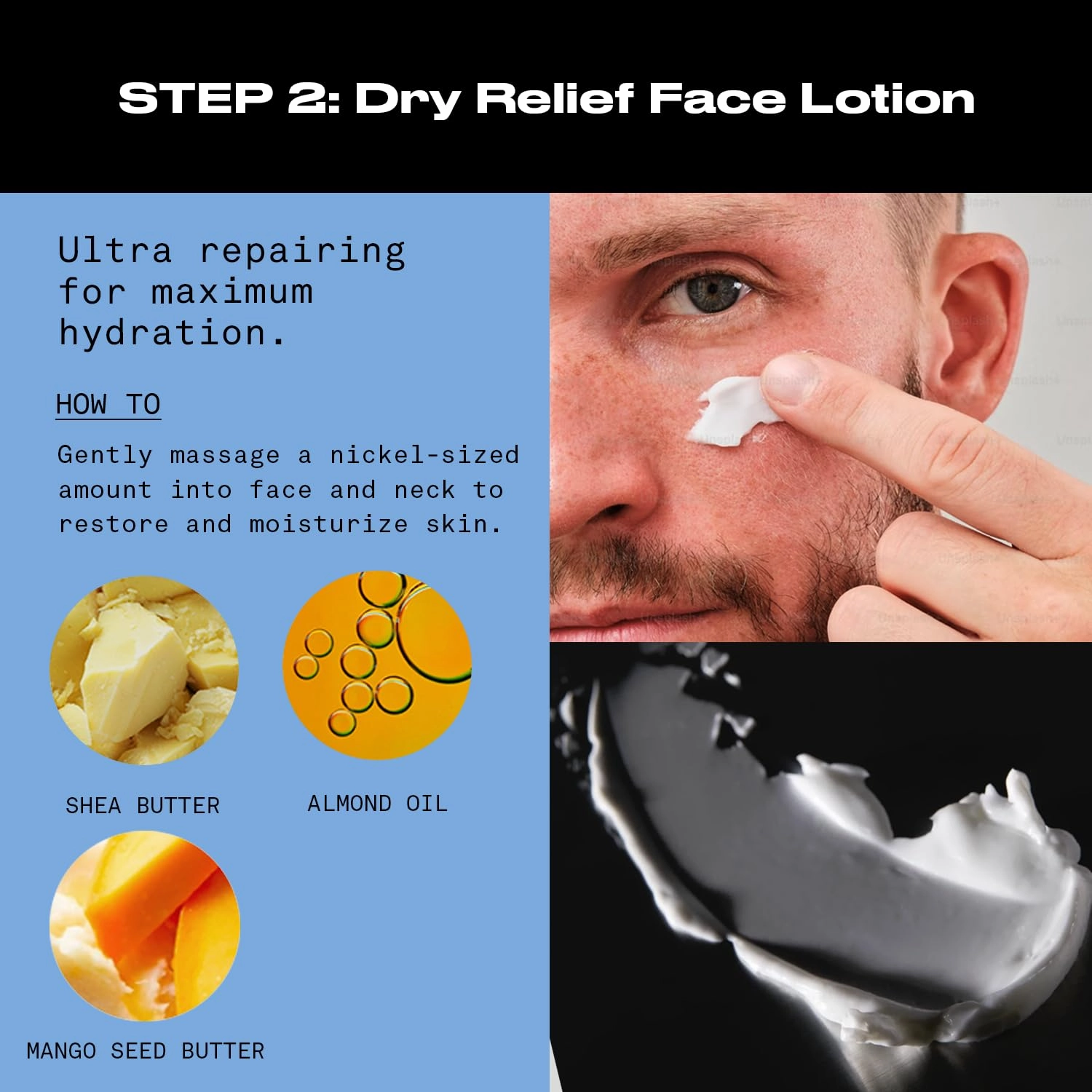 Hawthorne Men's Dry Relief Skincare Set. Ultra Moisturizing Face Cleanser and Lotion For Dry, Sensitive Skin. Calming, Natural Ingredients. Sulfate Free, Paraben Free, Phthalate Free. 4 Fl. Oz. Each.