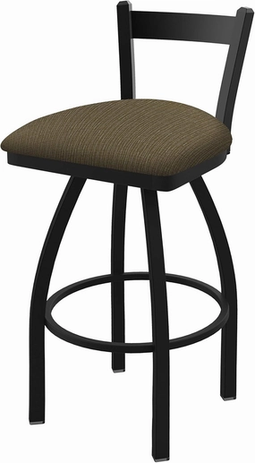HBS 821 Catalina 25" Low Back Swivel Counter Stool with Black Wrinkle Finish and Graph Cork Seat