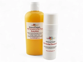 Hidradenitis Suppurativa HS Turmeric & Tea Tree Body Wash and Deodorant - Eases discomfort and odor from hidradenitis suppurativa