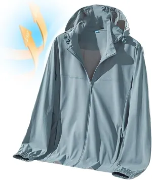 Ice Silk Sunscreen SPF50 Rash Guard Shirts Men's Outdoor Fishing Clothes Skin Coat Summer Lightweight UV Sun-Protection