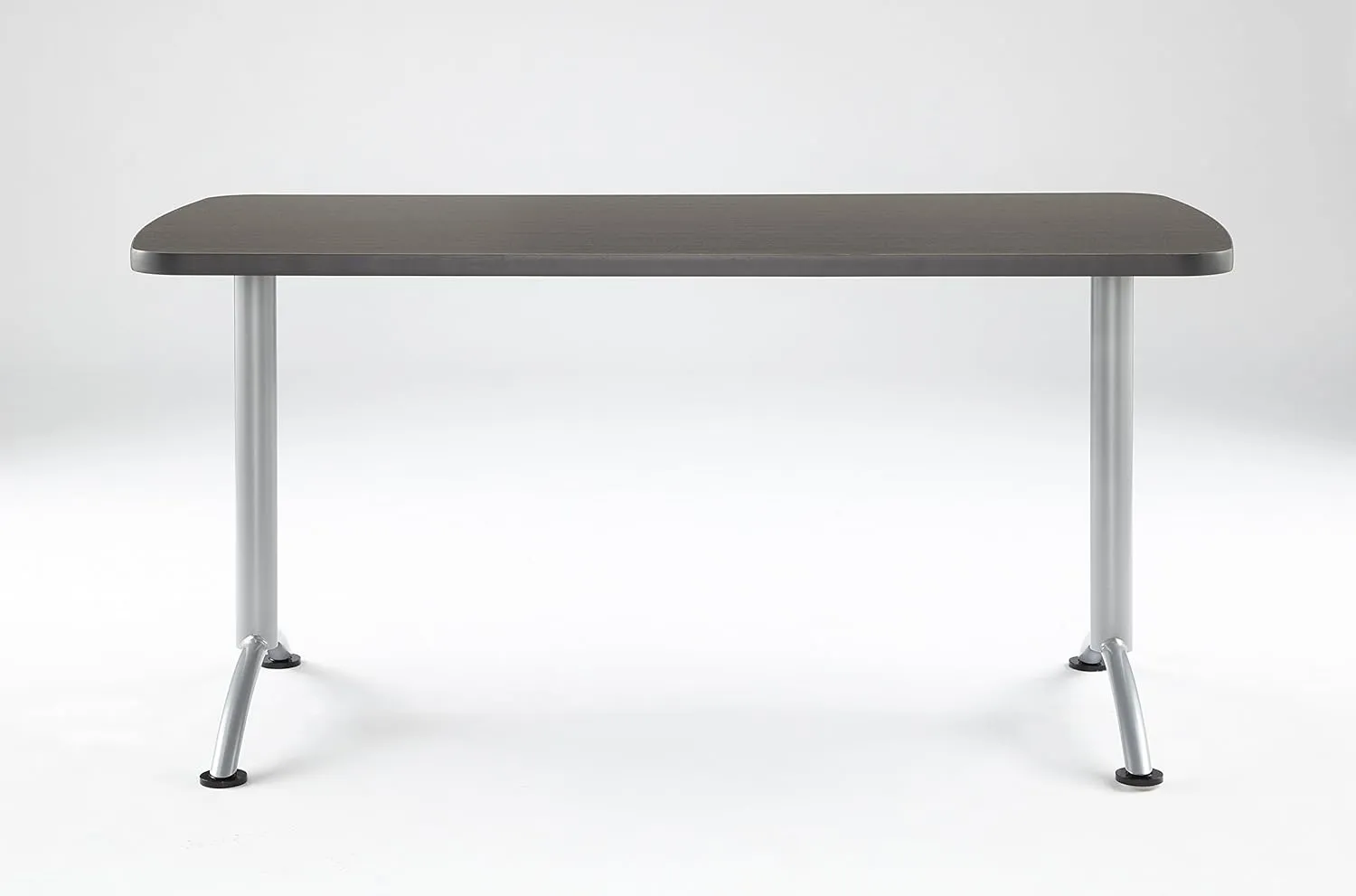 Iceberg ARC Table, Office Furniture, Gray Walnut with Silver Legs, 30” W x 60” L