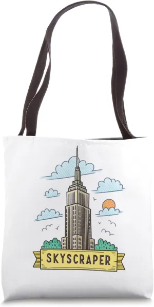 Iconic Urban Skyscraper Design Graphic Tote Bag