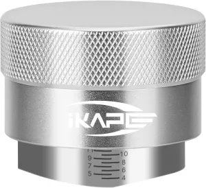 IKAPE Coffee Products, 58MM Coffee Distributor, Gravity Adaptive Espresso Distributor Fits All 58.35MM Espresso Portafilter, Compatible with 58.35MM Rancilio Bottomless Portafilter (Silver)