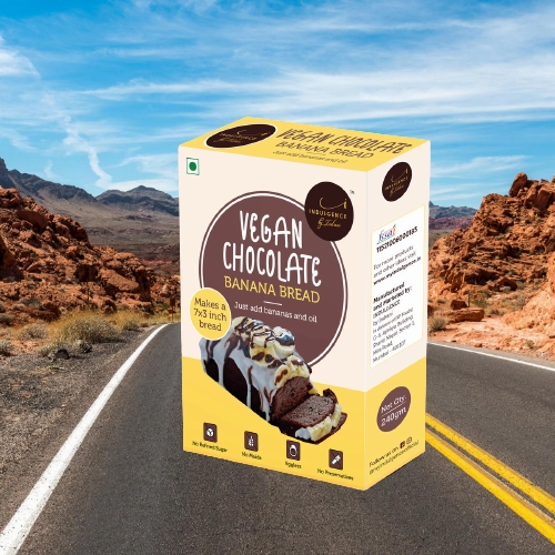 INDULGENCE Vegan Chocolate Banana Bread - 240 Gms (No Maida)