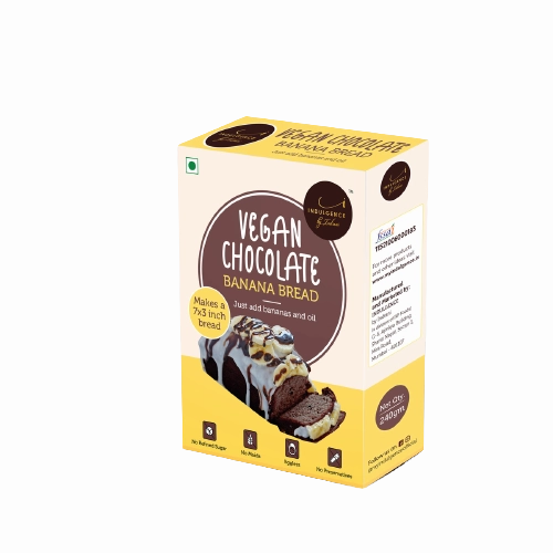 INDULGENCE Vegan Chocolate Banana Bread - 240 Gms (No Maida)