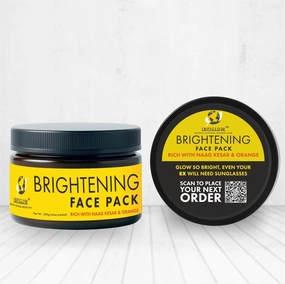 INFIGLOW Brightening Face Pack with Masoor Dal, Orange Peel, Beetroot, Mulethi, Wild Turmeric, Naag Kesar & Sandalwood | 100% Natural | For Glowing, Even-Toned & Tan-Free Skin – 200gm