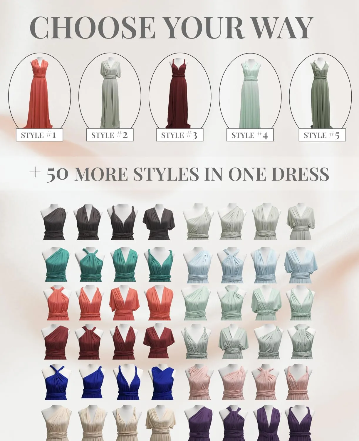 Infinity Dresses for Bridesmaids - Maternity & Christmas Dress - Bridesmaid Dress for Wedding