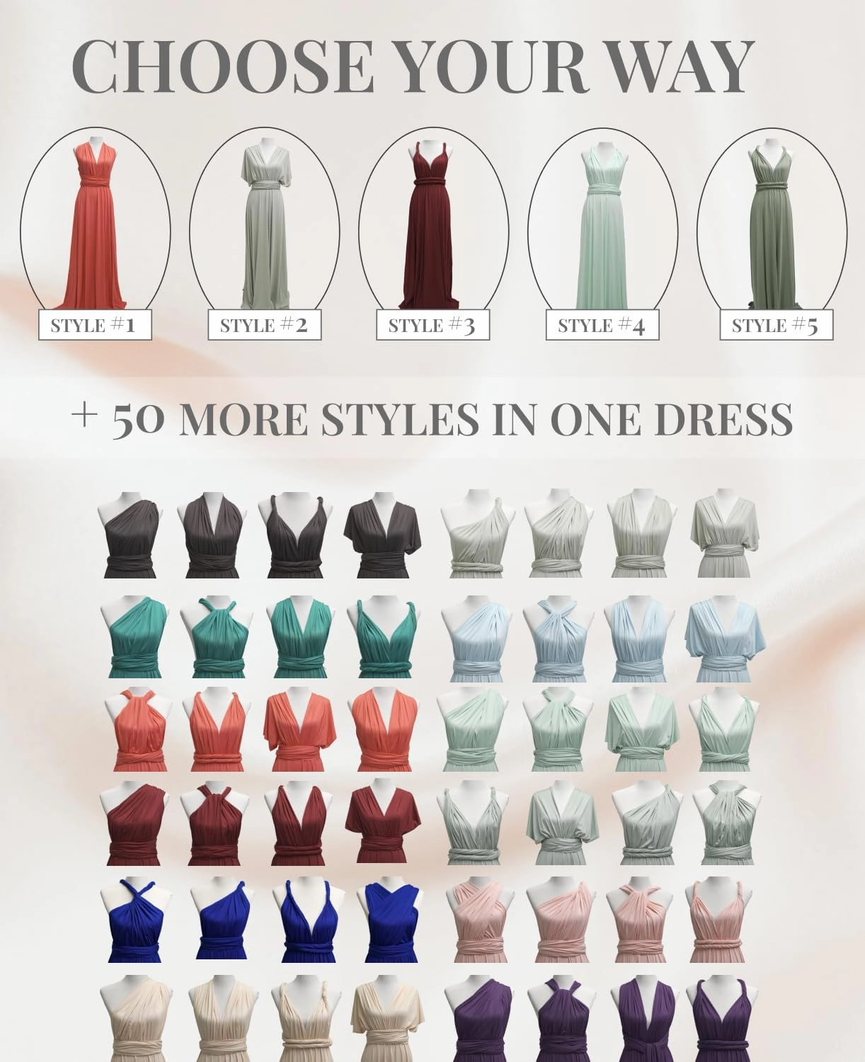 Infinity Dresses for Bridesmaids - Maternity & Christmas Dress - Bridesmaid Dress for Wedding