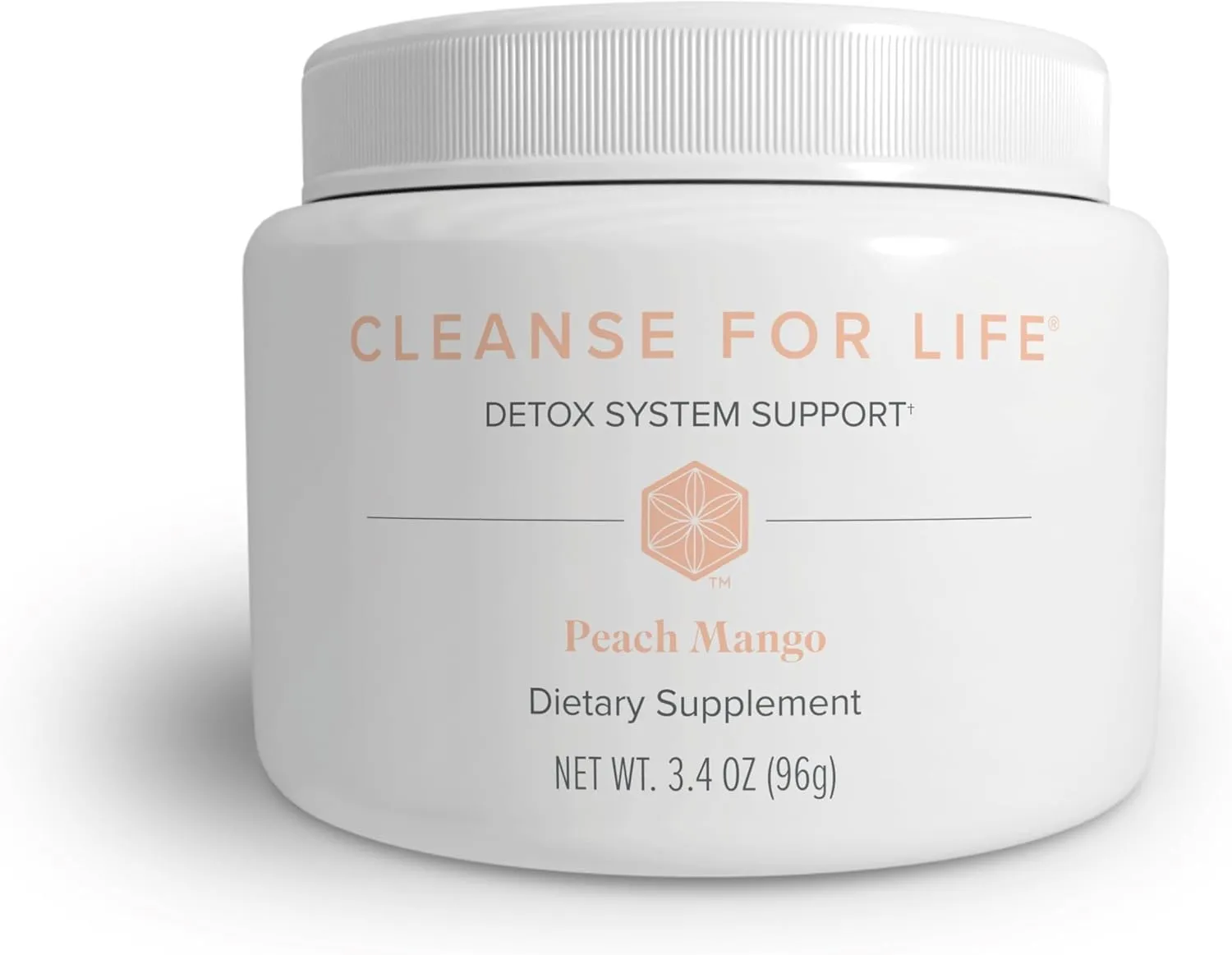 Isagenix Cleanse for Life - Powder Supplement for Cleanse Drink with No Laxatives or Diuretics - Support Metabolism with Vitamin B12 & Niacin -Peach Mango -3.4 Oz (16 Servings)