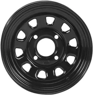 ITP Delta Steel Wheel (Front/Rear Wheel / 12x7 4/115 5 2) (Black) Compatible with 98-05 Arctic CAT 300-4X4