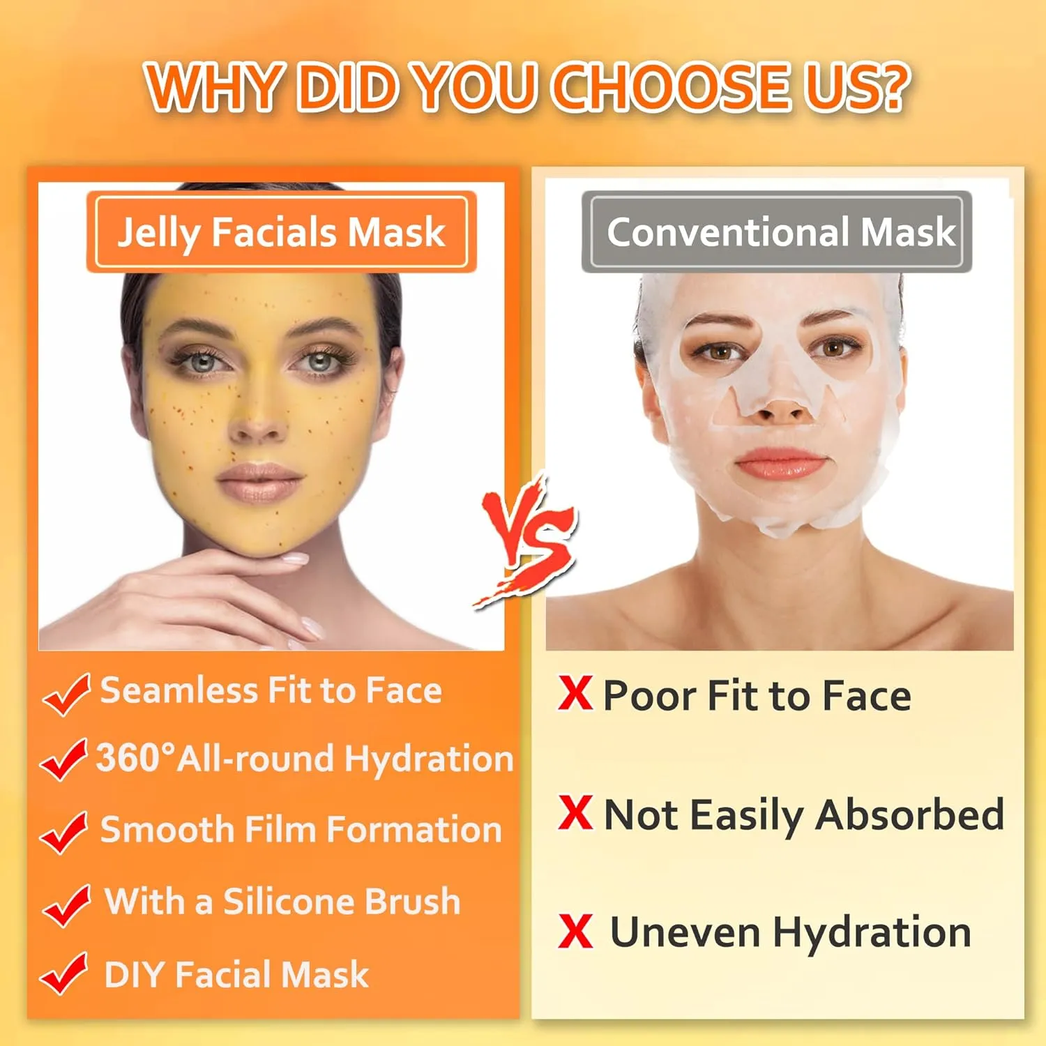 Jelly Mask Powder For Facials,Vitamins C Jelly Face Mask,Professional Peel Off Face Mask Powder For Fight Fine Lines Brightening&Nourishing to Your Skin,Rubber Mask,DIY Spa 23 Floz