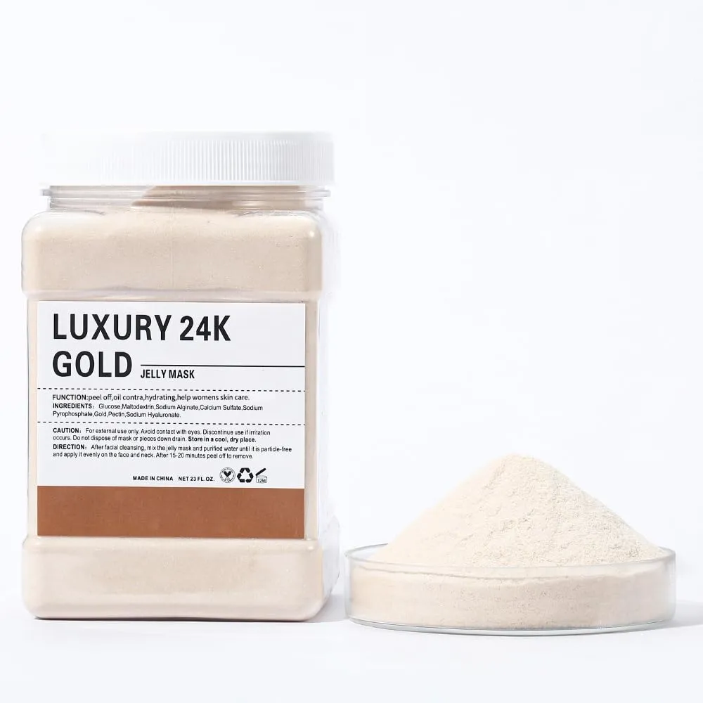 Jelly Masks for Facials Professional,Jelly Face Mask SkinCare Hydrating,Jelly Masks Powder for Face Moisturizing,Smoothing,Deep Cleaning,Oil Contral,for All the Skin 23 Fl Oz(24K Gold)