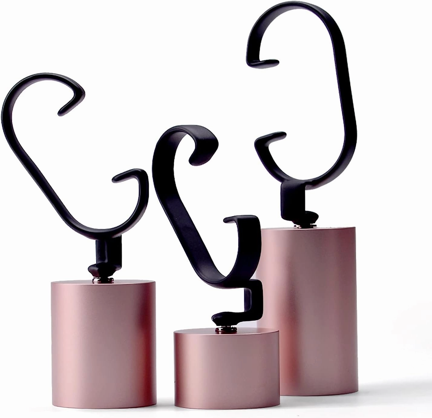 Jewelry Organizer 3 Packs Watch Display Stand, Metal Round Display Stand, Bracelet Showcase Bangle Jewelry Organizer, Black and Rose Gold Jewelry Stand (Color : R