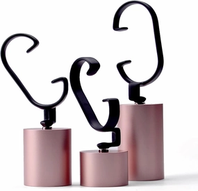 Jewelry Rack 3 Pack Watch Display Stand, Metal Round Watch Display Holder, Bracelet Showcase Bangle Jewelry Organizer Rack, Black and Rose Gold Jewelry Rack Stand (Color : Rose Gold)