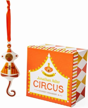 Jonathan Adler Monkey Circus Ornament, Multi (31642), Orange