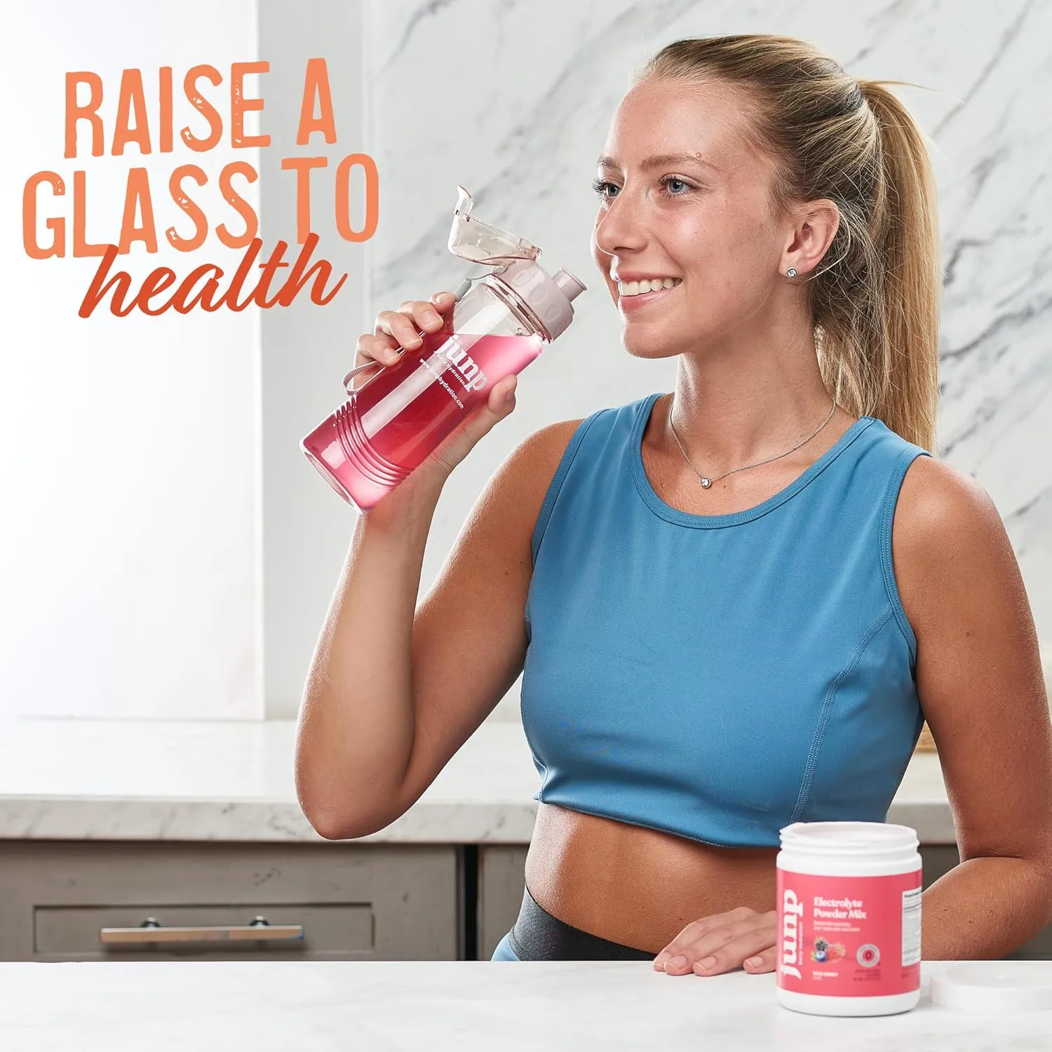 JUNP Electrolytes Powder No Sugar No Carbs, Orchard Fresh Juicy Peach Keto Electrolyte Drink Mix, Potassium & Salt Hydration Powder Electrolytes Zero Calorie Sugar Free Electrolyte Powder, 90 Servings