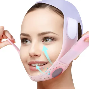 JUSRON Reusable V Line Silicone Face Strap Soft Silicone Chin Strap for Women and Men