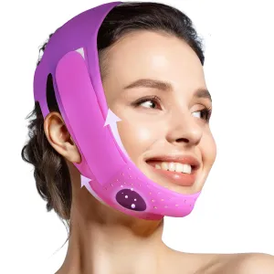JUSRON V Line Face Tape Face Strap, Soft Silicone Chin Strap for Women and Men (Purple)