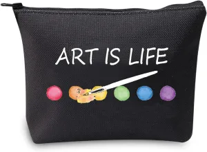 JXGZSO Artist Gift For Women Art Makeup Bag With Zipper Paintbrush Organizer Bag Gift For Art Lover Teacher