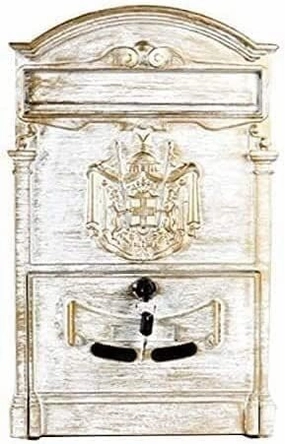JYDQM Suggestion Box Mailbox Complaint Suggestion Box Metal Key Large Capacity Wall Mount Lockable Mailbox Outdoor Galvanized Commercial Rural Home Decorative &Amp; Office Suggestion Box