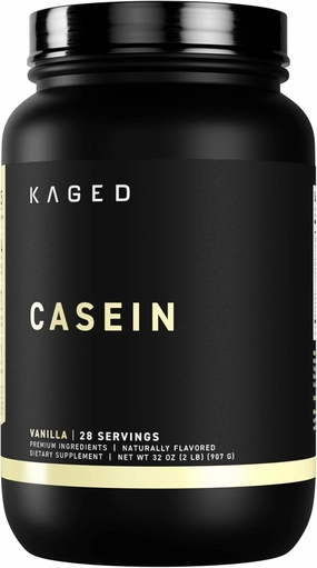 Kaged Premium Casein Protein Powder Vanilla Micellar Casein Banned-Substance Free Supplement Build Muscle and Recover Faster Kasein 27 Servings