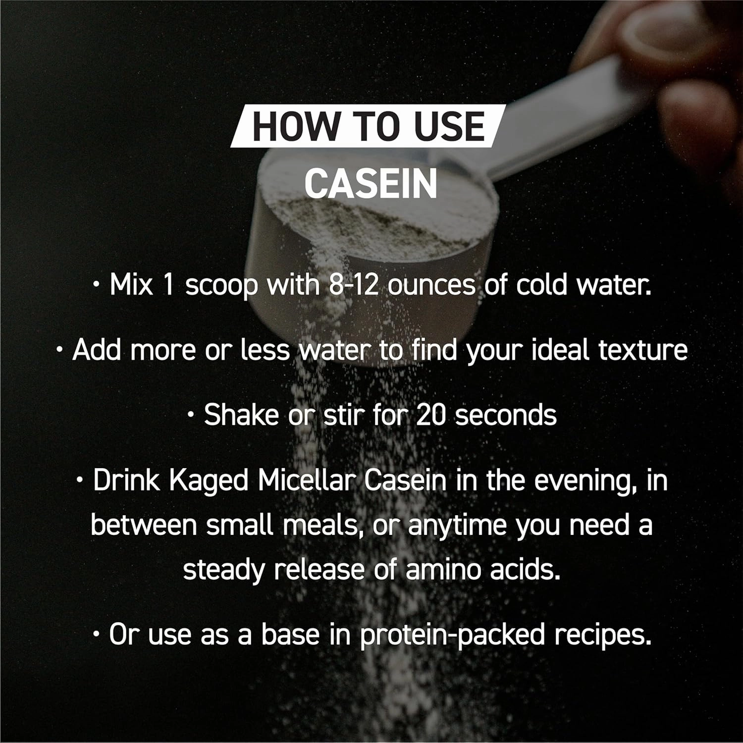 Kaged Premium Casein Protein Powder Vanilla Micellar Casein Banned-Substance Free Supplement Build Muscle and Recover Faster Kasein 27 Servings