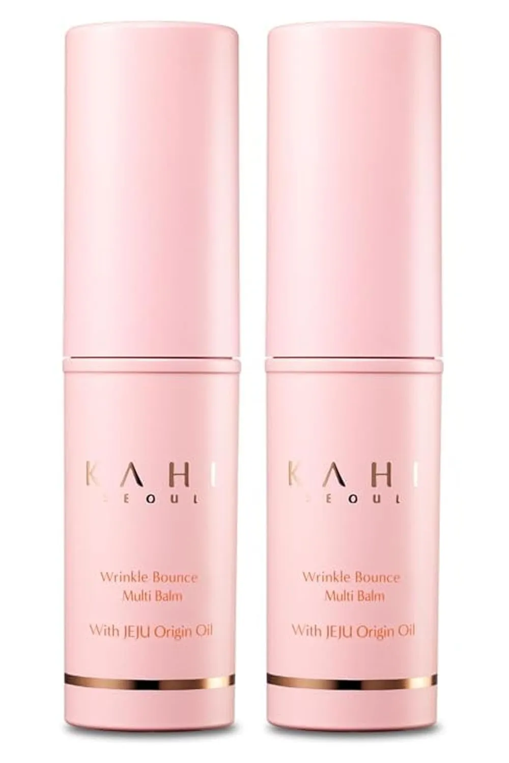 KAHI Wrinkle Bounce Multi Balm - DUO EDITION | All-in-One Hydrating Balm Eye Cream Make Up Base & Moisture Stick | Daily Moisturizer Stick with Salmon-derived sodium DNA (0.64 oz)