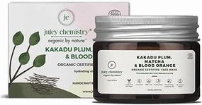 Kakadu Plum, Matcha & Blood Orange Face Mask for Skin Glow & Brightening, 20 g - Vitamin C Face Pack for Women & Men, Certified Organic Powder Face Pack