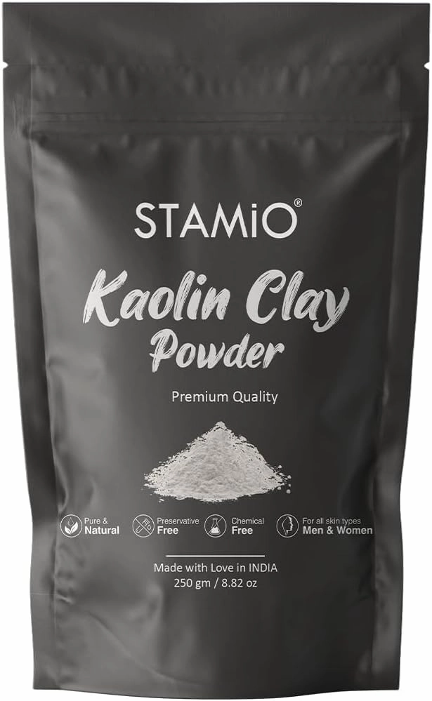 Kaolin Clay Powder 250 gm for Face Pack, Skin Care, Mask, DIY | Pure and Natural, Chemical Free | Men & Women | China Mitti | in Pouch 8.82 oz