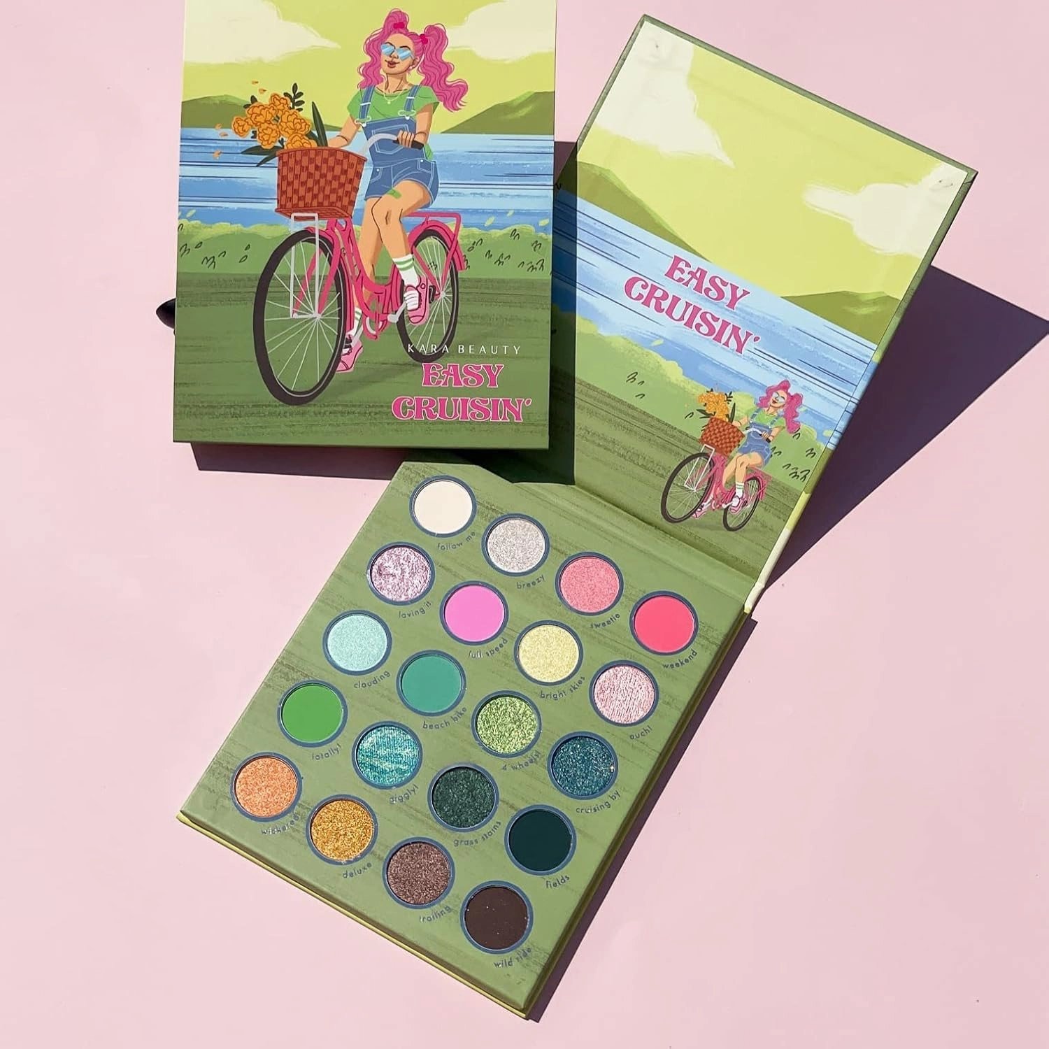 KARA BEAUTY WEEKEND ROLLERS Extreme Sports-Themed Creative Beauty Palette - Vegan (EASY CRUISING)