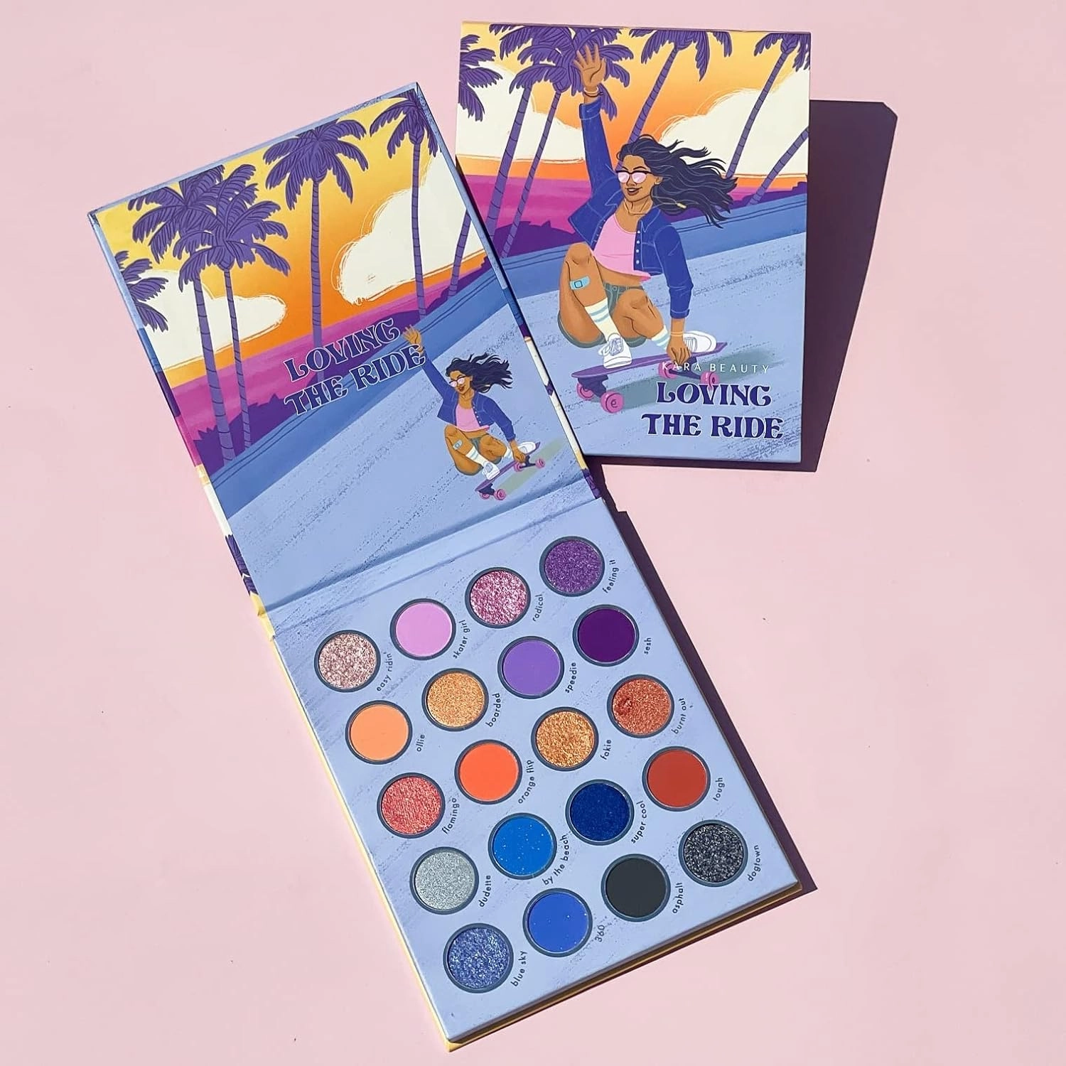 KARA BEAUTY WEEKEND ROLLERS Extreme Sports-Themed Creative Beauty Palette - Vegan (LOVING THE RIDE)