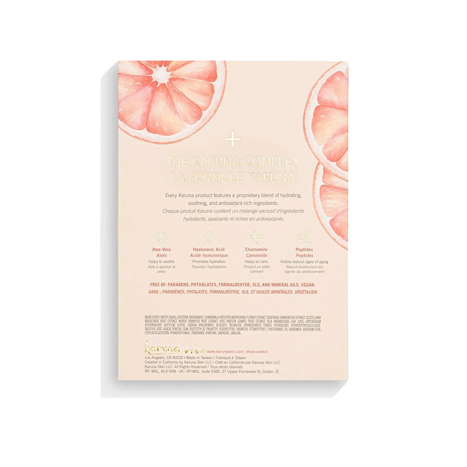 Karuna Skin - Brightening  Sheet Masks for Radiant Skin, Hydrating Face Mask Skin Care Essential, Face Mask with Grapefruit Seed & Rare Asian Plant Extracts Plus Salicylic Acid, 4 Sheets per Pack