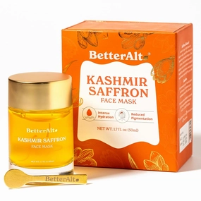 Kesar Face Mask for Nighttime Skin Care Ritual| with Turmeric, Saffron, Niacinamide, Green Tea Extracts| For Intense Hydration & Radiant Glow|100% Vegan & Cruelty Free, 50 ml