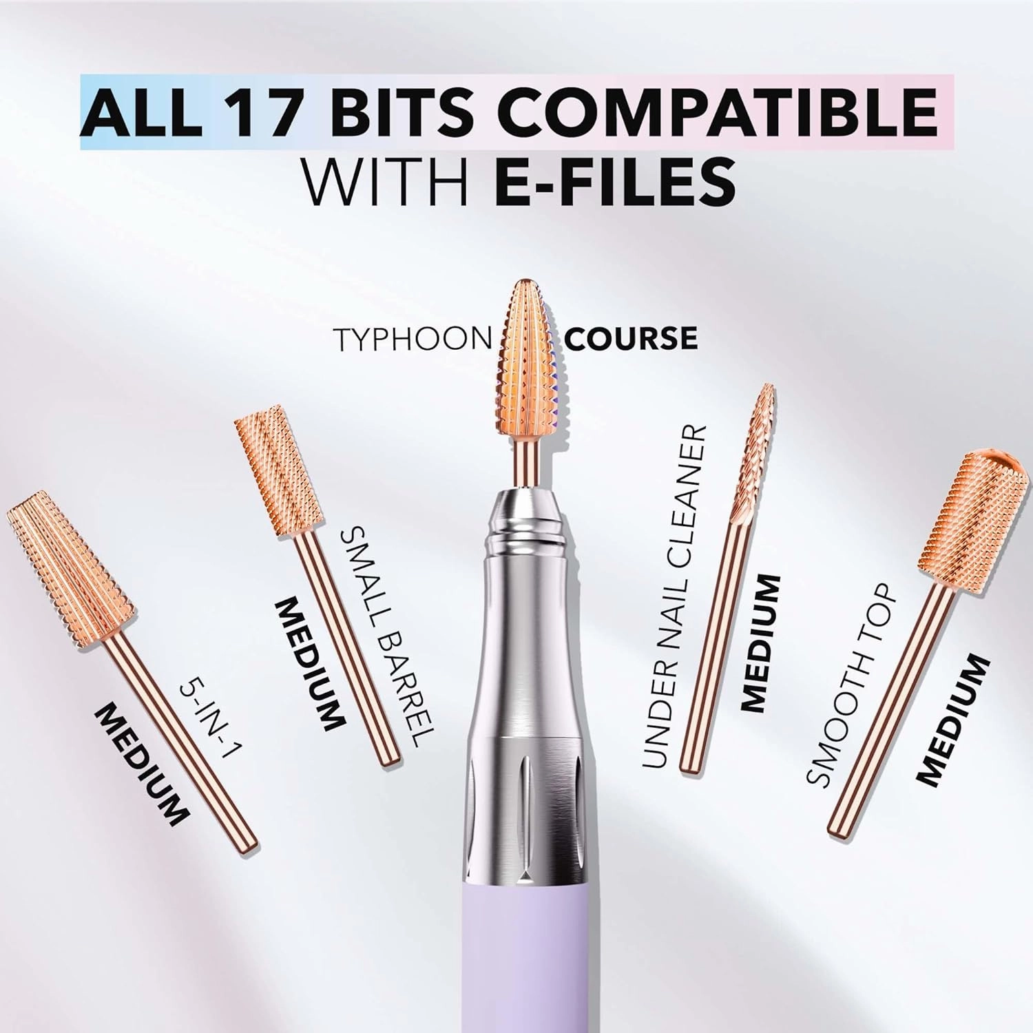 Kiara Sky Typhoon Fine Drill Bit | Carbide Bit with an X-Cut Design | for Beyond Pro Drill | Rose Gold