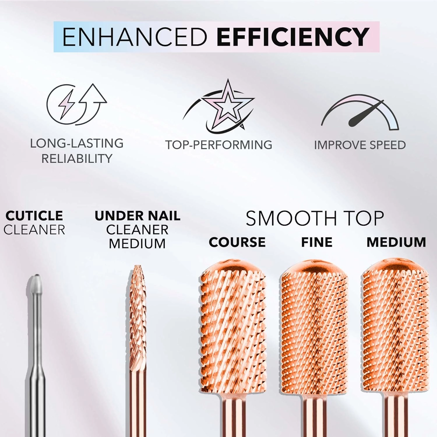 Kiara Sky Typhoon Fine Drill Bit | Carbide Bit with an X-Cut Design | for Beyond Pro Drill | Rose Gold