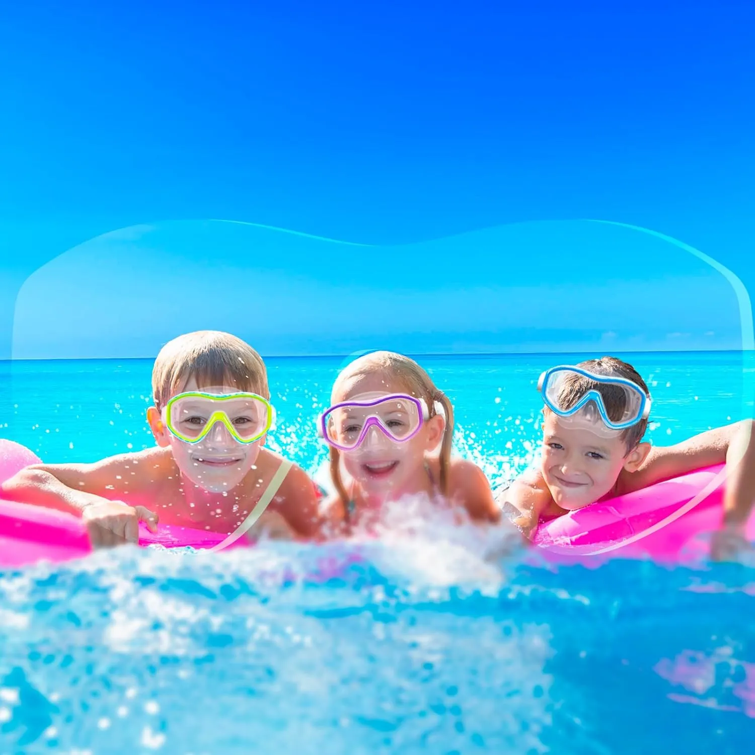 Kids Snorkel Set for Age 5-15 Dry Top Snorkeling Gear for Kids, Diving Mask and Snorkel Set Swimming Goggles with Nose Cover for Kids Youth Boys Girls Junior
