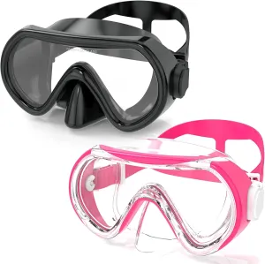 Kids Swimming Goggles, Kids Swim Mask with Nose Cover for Kids Youth 3-15, Anti-Shattered Lens No-Leak