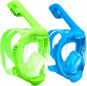 Kids Full Face Snorkel Mask, Snorkeling Gear for Kids, Kids Scuba Mask and Snorkel, Diving Mask, Snorkeling Set, 180 Degree Panoramic View Anti-Fog Anti-Leak