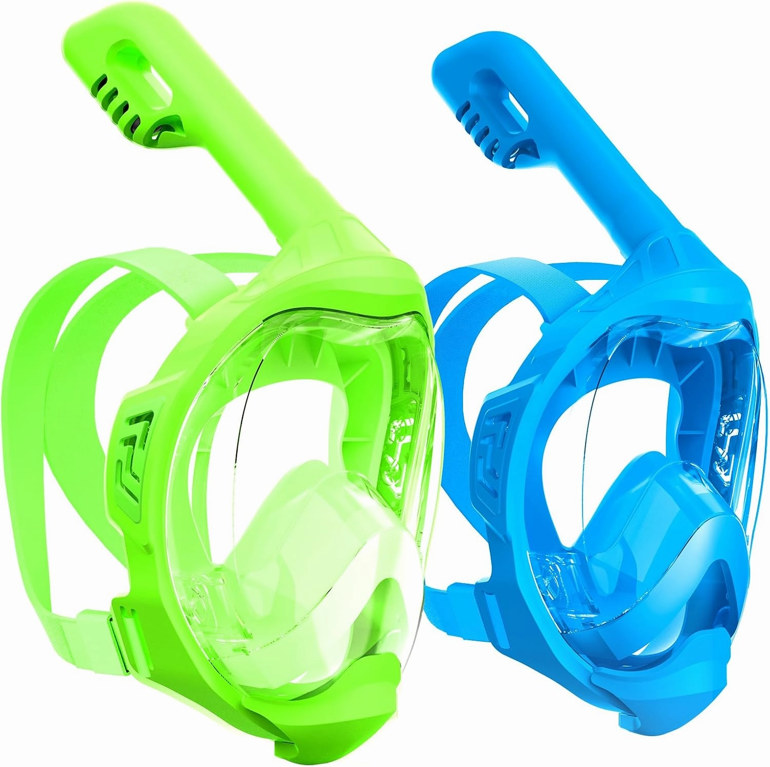Kids Full Face Snorkel Mask, Snorkeling Gear for Kids, Kids Scuba Mask and Snorkel, Diving Mask, Snorkeling Set, 180 Degree Panoramic View Anti-Fog Anti-Leak