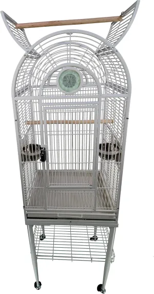 King's Cages Superior Luxury Line Small Cage SLUX 1816/9001818 Parrot CAGE 18X16X57 Bird Cages Toy Toys Parakeet Canary Cockatiel Lorie (Grey/Silver)