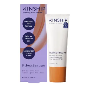 Kinship Zinc Oxide Mineral Facial Sunscreen SPF 32 for Sensitive Skin - Vegan - Clean & Reef Safe Sunblock for Face & Body (3.5 oz)