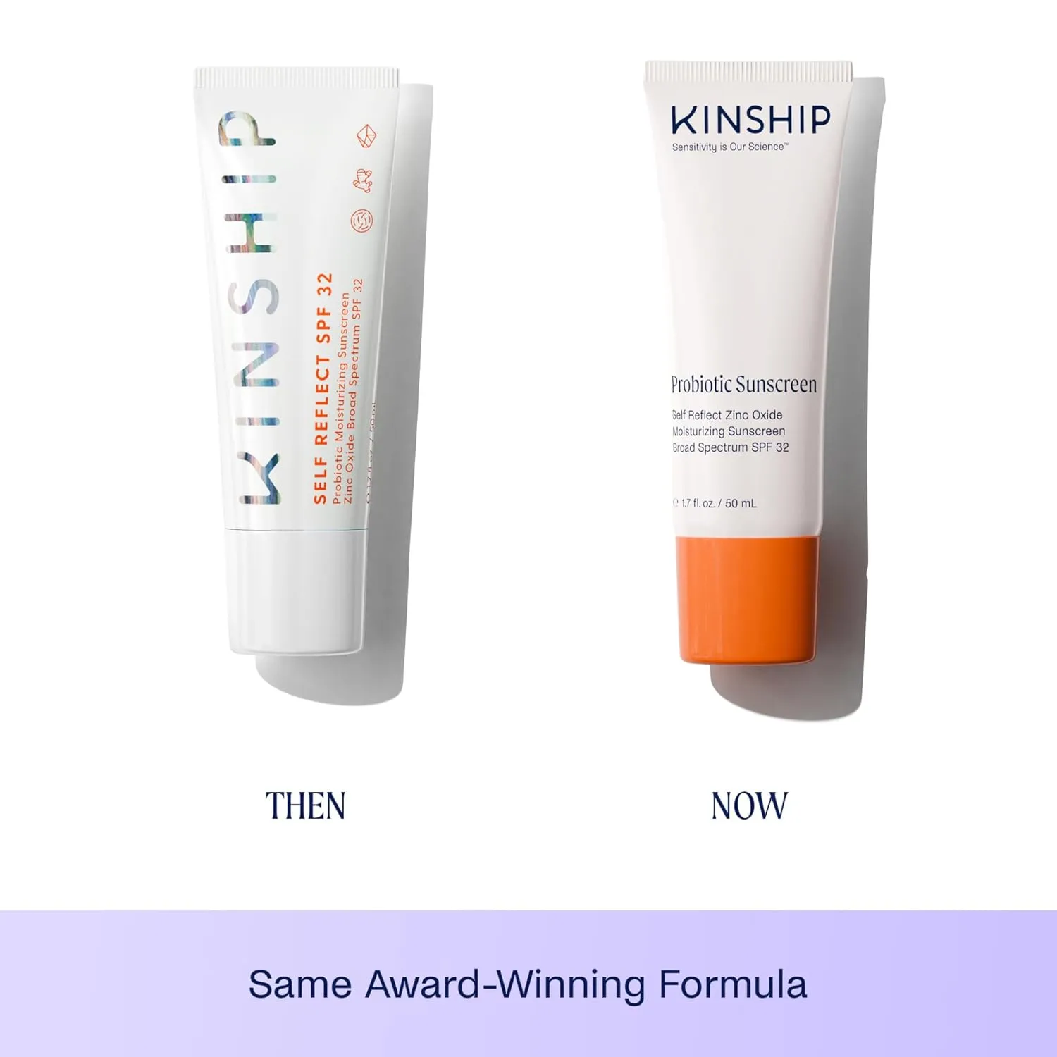 Kinship Zinc Oxide Mineral Facial Sunscreen SPF 32 for Sensitive Skin - Vegan - Clean & Reef Safe Sunblock for Face & Body (3.5 oz)
