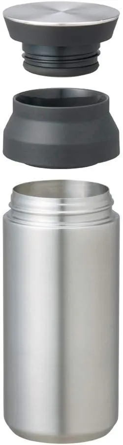 KINTO 20938 Travel Tumbler, 11.8 fl oz (350 ml), Silver, Double Wall Vacuum Construction, Heat and Cold Retention