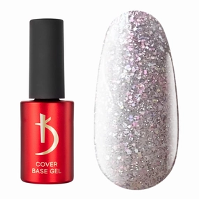 kodi professional Cover Base Crystal Drops Reflective flakes shimmer coat gel (Cover Base Crystal Drops 03, 7ml)