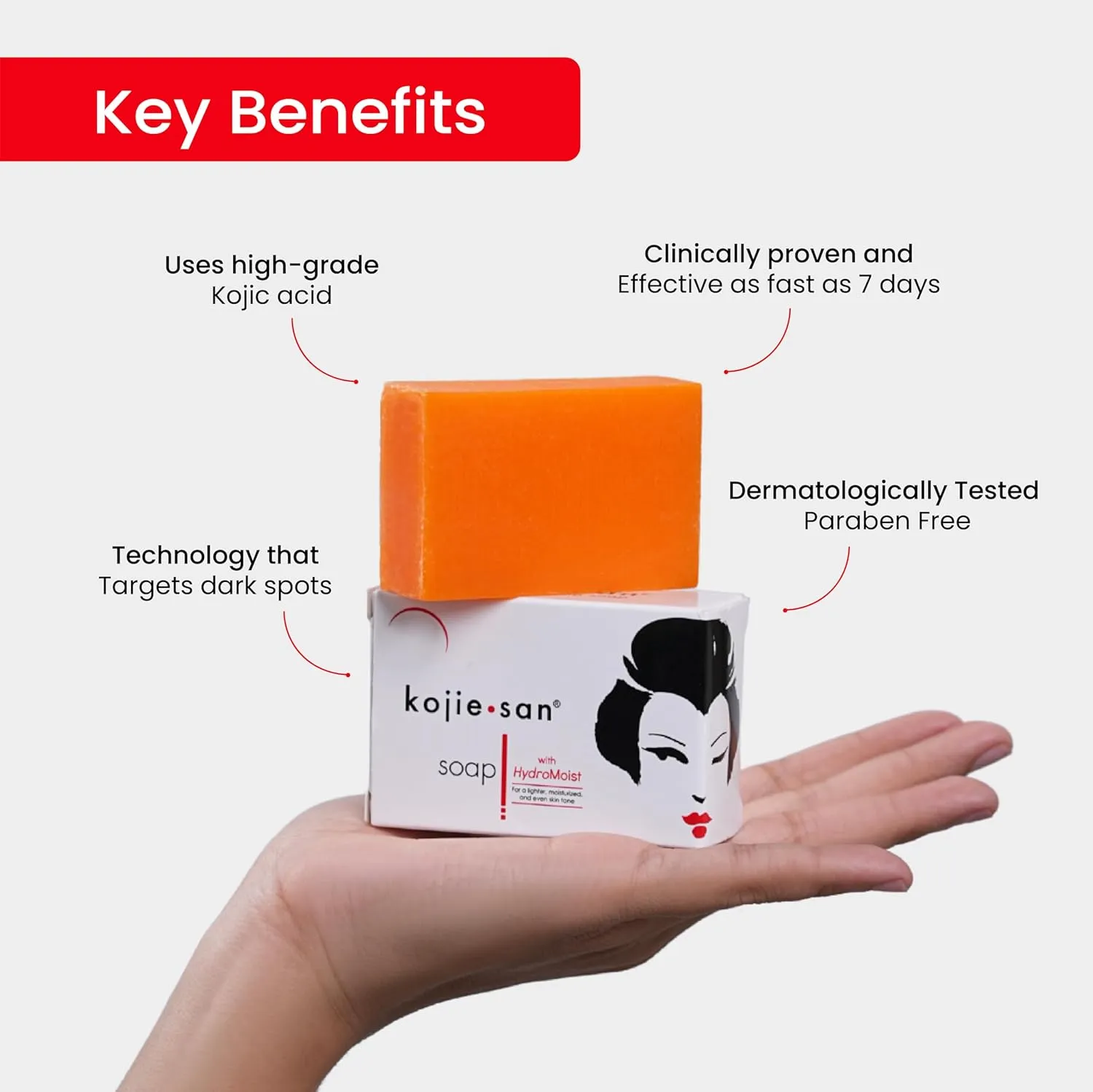 Kojie San Face & Body Complete Brightening Mini Set - 65 Gram x 2 Bars Soap, Body Lotion, Face Cream, and Facial Cleansing Brush