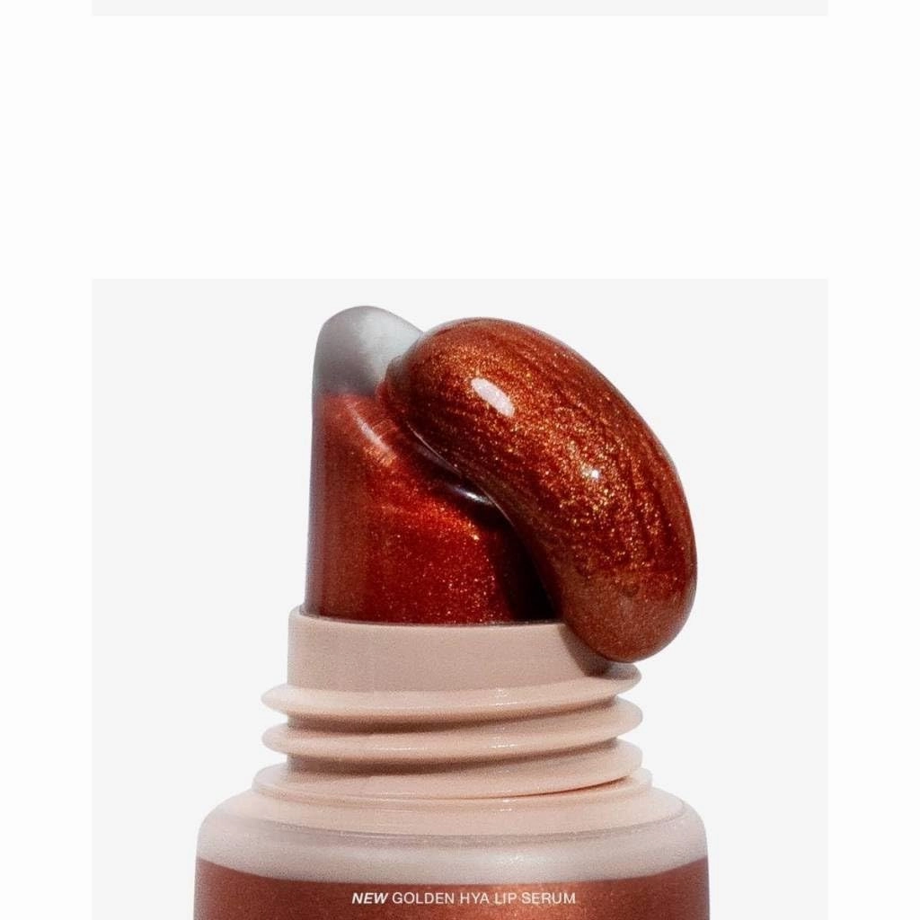 KrataexKathy Amrez Golden Hya Lip Serum, Hyaluronic Acid 24k Gold & Vitamin E, Natural Pink (#02 Golden Peach)